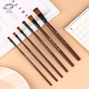HFTOY 6 Cái / bộ Bàn Chải Nghệ Sĩ Nylon Acrylic Dầu Sơn Bàn Chải Cho Đồ Dùng Nghệ Sĩ Bộ Màu Nước Vẽ Đồ Dùng Tranh ~