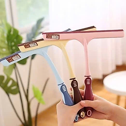 Cây Gạt Kính Gạt Nước Cầm Tay Đầu Cao Su Mềm – Gạt Sạch Kính, Gương, Nhà Tắm, Nhiều Màu Pastel