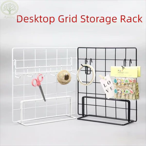 Giá lưu trữ AMLU, với Đế trưng bày ảnh nghệ thuật, Lưới sáng tạo Giá đỡ máy tính để bàn bằng kim loại Giá đỡ gian hàng trang sức