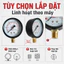 【24H】Đồng hồ đo áp suất hơi mặt 63mm chân đứng với thiết kế chân đứng tiêu chuẩn đảm bảo độ chính xác và bền bỉ