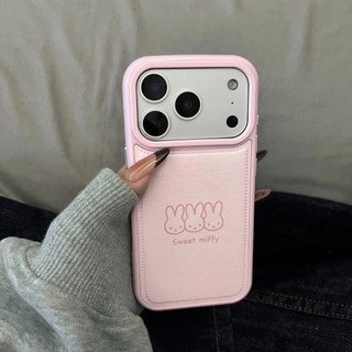 Họa tiết chống rò rỉ Pink Bunny Avatar Thích hợp cho iPhone 17 15 Pro 12 Pro Max 12 16 Pro 15 16 Pro Max 14 Pro Max 14 Pro Túi trống Vỏ bảo vệ linh hoạt chống sốc