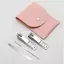 COD 4 Piece Nail Clipper Set với sắc nét bền S và xách tay PU Leather Case cho du lịch nhà hàng ngày chải chuốt