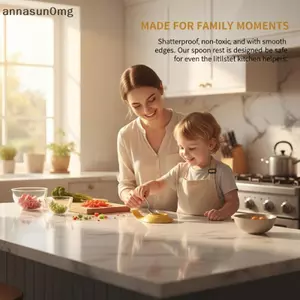 AA Muỗng Gốm Còn Lại Lớn Chịu Nhiệt Cho Dụng Cụ Nấu Ăn Và Thìa Cà Phê Nhà Bếp Để Bàn VN