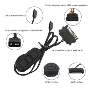Btsg ARGB Bộ Điều Khiển 5V 3Pin ARGB Bộ Điều Khiển Nguồn Điện Dải Đèn Điều Khiển Từ Xa