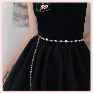 JRP Thời Trang Thanh Lịch Nữ Ngọc Trai Thắt Lưng Nữ Bé Gái Đầm Trái Tim Ngọc Trai Dây Thắt Lưng Trang Trí Dây Thắt Lưng Phụ Kiện Cưới JRP