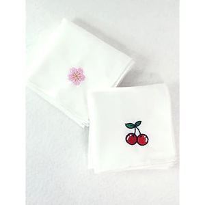 Tùy Chỉnh Nguyên Chất Cotton Sợi Thêu Khăn Tay Khăn Tay logo Thêu Nhân Vật Cặp Đôi Quà Tặng Xipa Trẻ Em Bé Vuông Khăn