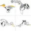 Đầu vịt đổi lốp FANIELLAPOWELL, mạ điện bằng tay áo bảo vệ bằng Nylon Đầu vịt, Công cụ tháo gắn bánh xe ô tô đa năng chống gỉ 28MM / 30MM