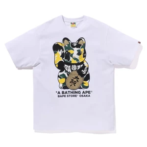 Chất lượng cao 001628Áo thun ngắn tay cổ tròn in họa tiết mèo ngụy trang phong cách Unisex