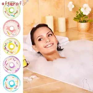 Bom tắm bánh rán AFTEROF, Bom tắm bong bóng thân thiện với da thơm ngon, Mùi chanh mịn dưỡng ẩm tự nhiên Bể bơi muối tắm màu đáng yêu