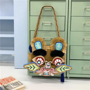 Trẻ Em Đầu Hổ Túi Thêu Đầu Hổ Sang Trọng Ba Lô Bé Trai Bé Gái Túi Messenger Dễ Thương