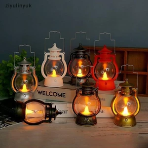 Ziyulinyuk Retro Đèn Dầu Halloween Trang Trí Led Nhà Nhỏ Đèn Lồng Dự Tiệc EN