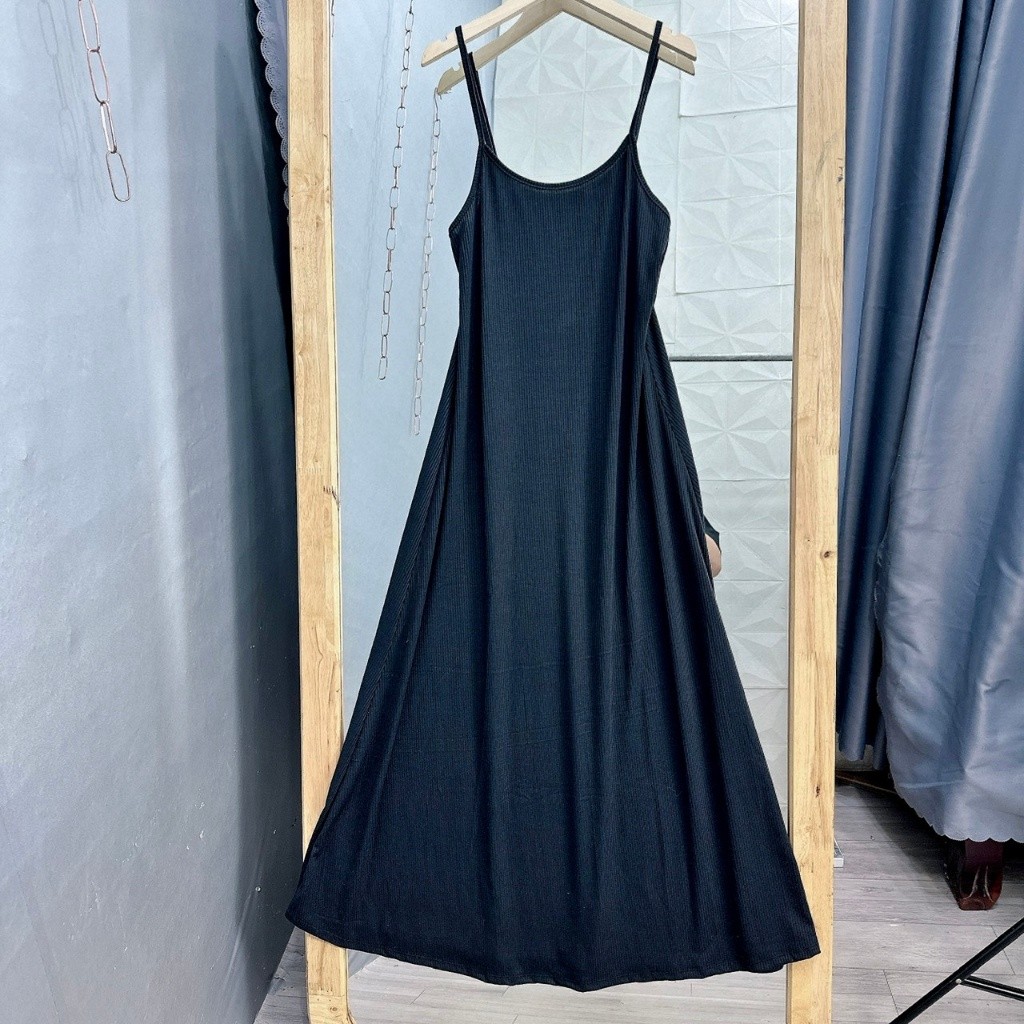 Váy 2 Dây Bigsize  CÔ NHỎ  Nữ– Đầm Ôm Xòe , Chất Gân Tăm Co Giãn, Thời Trang Big Size G201