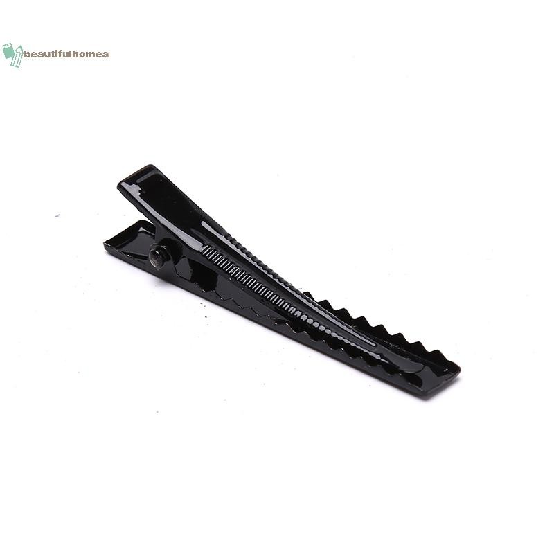 Kẹp tóc màu đen đơn prong cá sấu - Set 100 chiếc