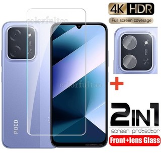 Phim Bảo Vệ Kính 2in1 Cho Xiaomi Poco C85 C75 PocoC75 4G 5G 9H HD Điện Thoại Mặt Trước Kính Cường Lực Phim Bảo Vệ Màn Hình Camera Mặt Sau Ống Kính Phim Cho C 85 PocoC85 2025