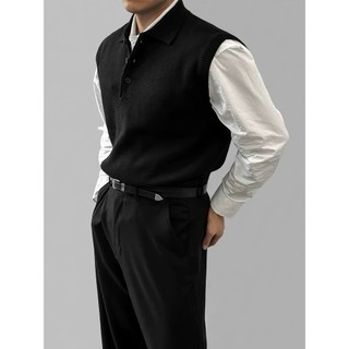 Áo Vest Dệt Kim Nam Dáng Rộng, Phong Cách Harajuku Nhật Bản Cao Cấp và Thoải Mái