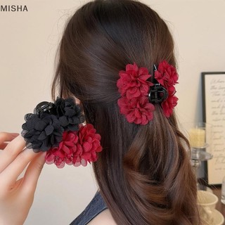 Misa Thời Trang Vải Hoa Hồng Tóc Móng Vuốt Nữ Thanh Lịch Đuôi Ngựa Kẹp Hoa Ngọt Ngào Kẹp Tóc Cua Móng Vuốt Mũ Đội Đầu Phụ Kiện Tóc