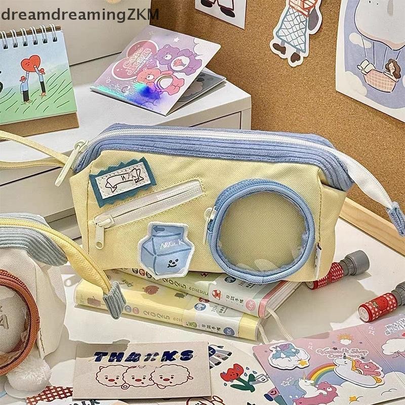 [dreamdreaming] Hộp đựng bút chì Burger dung tích lớn đáng yêu Sinh viên nhiều lớp Phong cách Nhật Bản Giá trị thẩm mỹ cao Văn phòng phẩm đa chức năng [zkm]