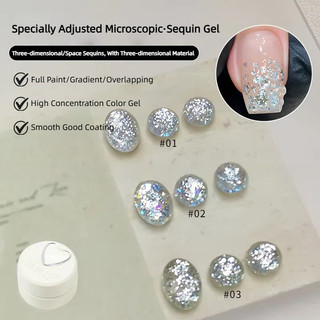 ANNIES Gel móng tay phủ sequin siêu lấp lánh, màu vàng champagne bạch kim, keo trị liệu móng nghệ thuật chuyên salon