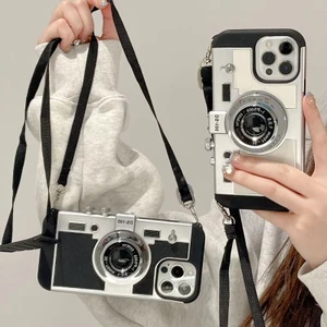Ốp Lưng Camera 3D Retro Cho iPhone 17 16 15 14 13 12 11 Pro Max Plus Ốp Điện Thoại Emily Ở Paris Vỏ Cứng Chống Sốc 2 Trong 1 Bảo Vệ