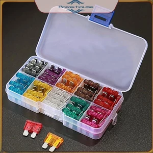 ĐIỆN 50 / 100 Chiếc Cầu Chì Ô Tô Bộ Các Loại Hồ Sơ Kích Thước Trung Loại Lưỡi Cầu Chì Xe Tải Ô Tô Tự Động 2-35A Cầu Chì Có Kẹp Hộp.
