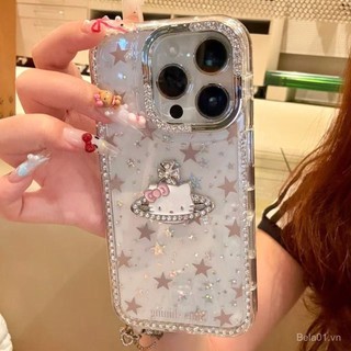 Ốp Điện Thoại Thích Hợp Cho iPhone Star Point Diamond Planet kt Cat Thích Hợp Cho iPhone16PromaxiPhone Ốp Điện Thoại 15 / 14 / 13 Nữ 12 / 11 Vỏ Bảo Vệ 5VMT