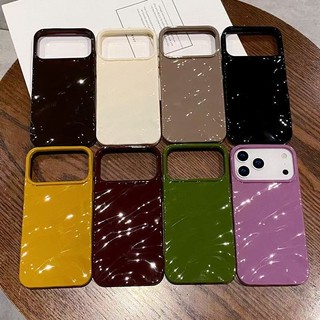 Ốp Điện Thoại Bề Mặt Sóng Màu Đặc Mềm Silicon Ốp Lưng Cho iPhone 17 16 15 14 13 12 11 Pro Max 17Air 16E 14/15Plus