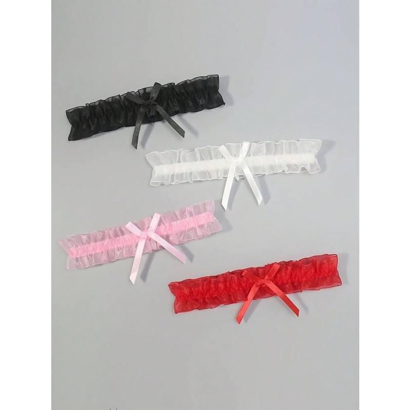 1 Chiếc Lưới Gợi Cảm Ren Garter Thắt Lưng Đùi Nhẫn Nữ Co Giãn Đùi Dây Nơ Trang Trí Cho Sân Khấu Biểu Diễn