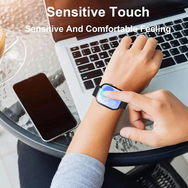 Kính + Ốp Lưng Cho Apple Watch Series 11 10 9 8 7 S6 5 4 3 2 1 SE SE2 SE3 38mm 40mm 41mm 42mm 44mm 45mm 46mm Bảo Vệ Màn Hình Toàn Diện PC Cứng Ốp Lưng Kính Cường Lực