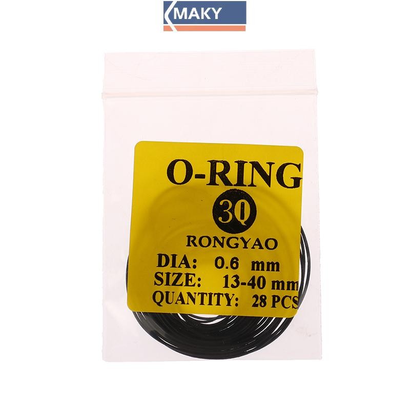 Onetimingcool 1Pack 0.5 / 0.6 / 0.7 / 0.8MM Đồng hồ O-Ring Cao su chống nước Mặt sau Đồng hồ Gioăng VN