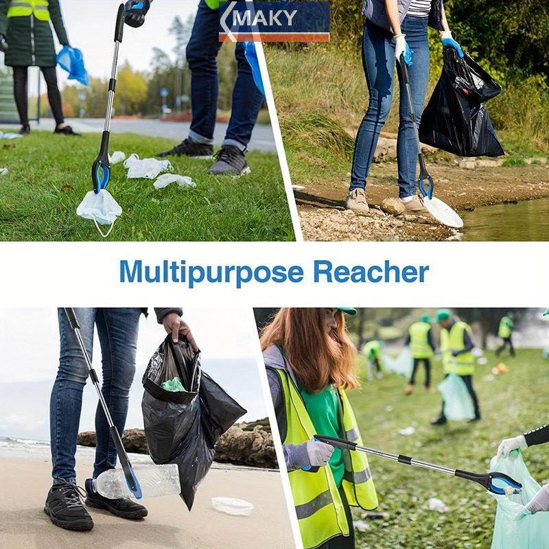 Onetimingcool 1Pc Có Thể Gập Lại Gripper Extender Dụng Cụ Cầm Tay Litter Reachers Pickers Có Thể Gập Lại Rác Grabber Pick Up Tools Grabbers VN