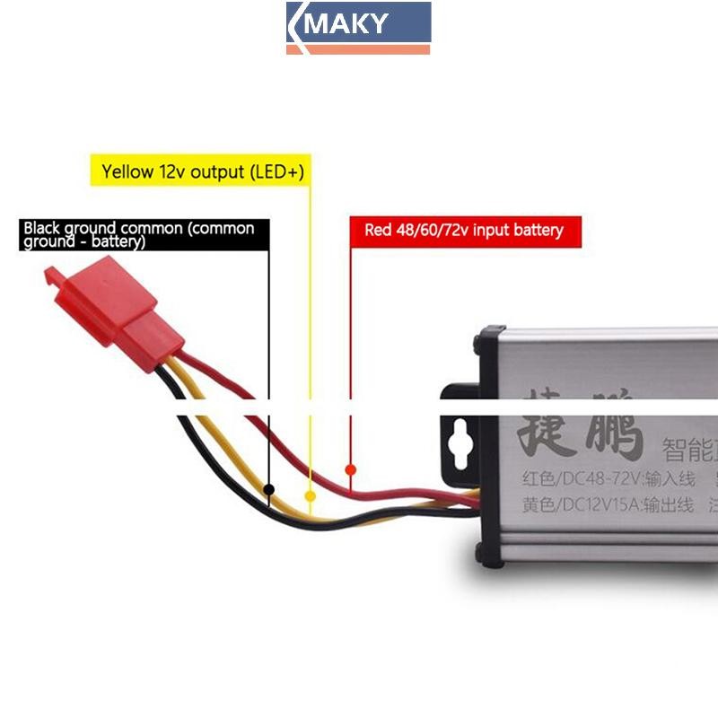 Onetimingcool 36 / 48 / 60 / 72V sang 12V 10A 15A 20A 180W Bộ chuyển đổi xe điện Máy biến áp điện VN