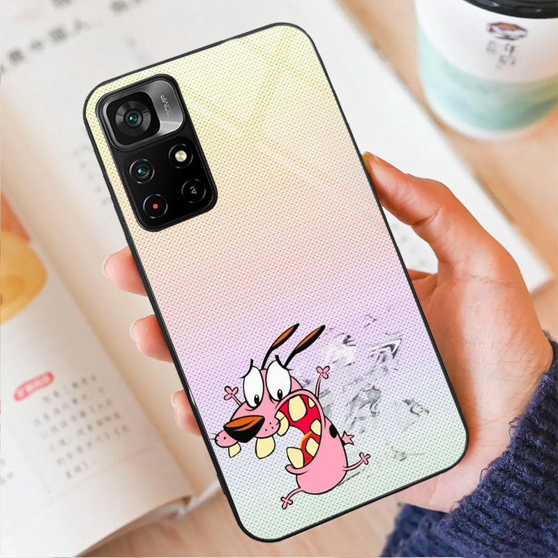 Ốp điện thoại thủy tinh hoạt hình dũng cảm cho POCO F3 F4 F5 M3 M4 M5 M6 4G X3 X4 GT NFC X5 X6 PRO 5G