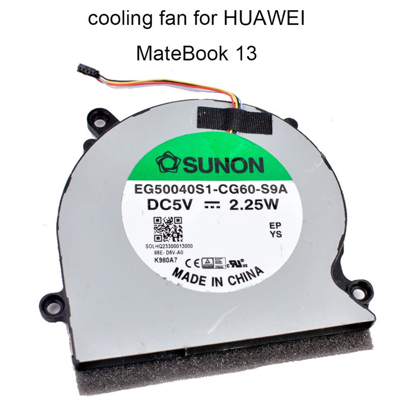 Quạt Máy Tính EG50040S1 CG60 S9A Cho HuaWei Matebook 13 WRT-W19 W29 HN-W19R CPU Quạt Làm Mát Tản Nhiệt Mới SOLHQ23300013000