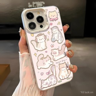 Cat Music Đơn Giản Dễ Thương Thời Trang Hợp Thời Trang Ốp Lưng Điện Thoại Thích Hợp Cho iPhone 17promax 14pro 13pro max 15plus 16 11pro 17air 15 13pro Ốp Chống Sốc