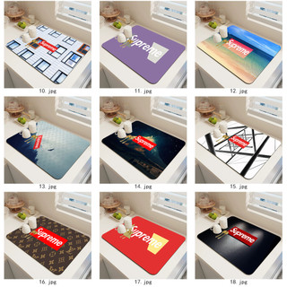 Logo hộp phong cách SUPREME] Thảm thoát nước, Thảm chống thấm nước và chống trượt, Thảm thoát nước bát đĩa nhà bếp, Nhà phong cách đường phố hợp thời trang, Điểm bán chạy