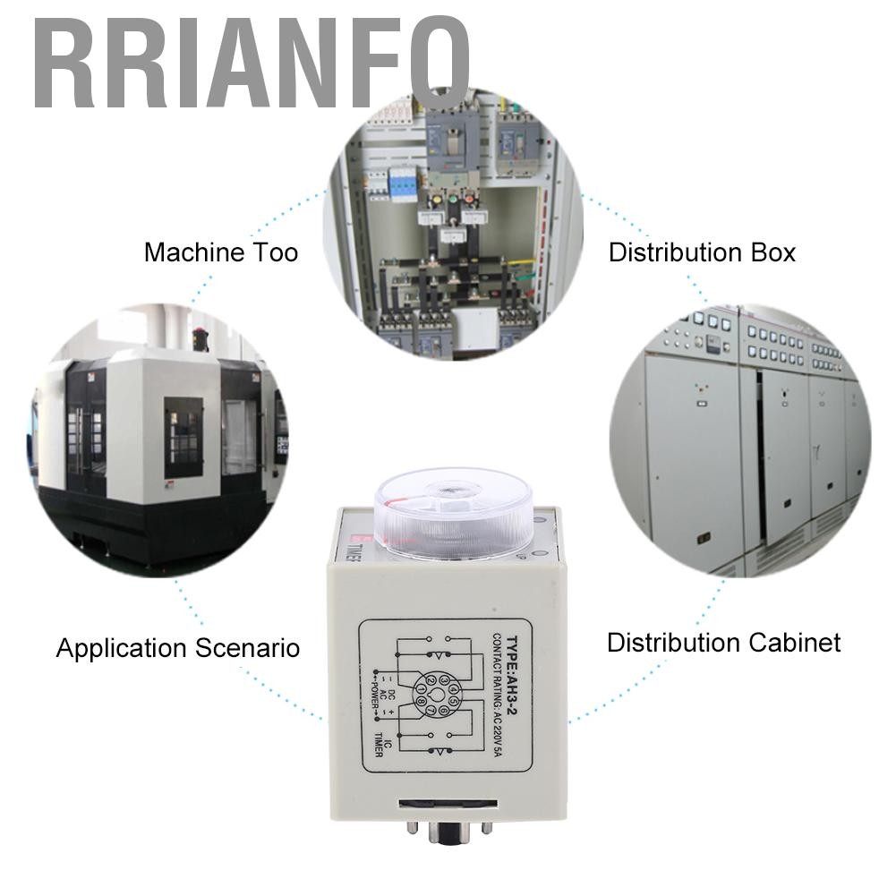 Rrianfo Trì hoãn rơle dễ đọc Thời gian Phạm vi rộng Công suất tiếp xúc lớn cho hệ thống điều khiển tự động