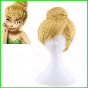 Tóc giả vàng tự nhiên cho cosplay Tinker Bell, phù hợp Halloween và hóa trang