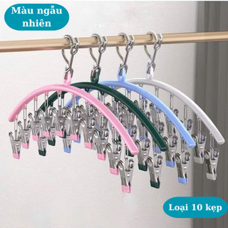 MMóc Treo Quần Áo Inox Hình Chữ Nhật Buna Chống Gỉ Đa Năng Kèm Kẹp Tiện Lợi Dễ Phơi Đồ.