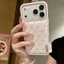 Nơ màu hồng thích hợp cho vỏ điện thoại di động iPhone17, vỏ bảo vệ Apple 16promax mới 15pro dành cho nữ 13 14 17pro 17promax 16pro 16 14promax 15 15promax.