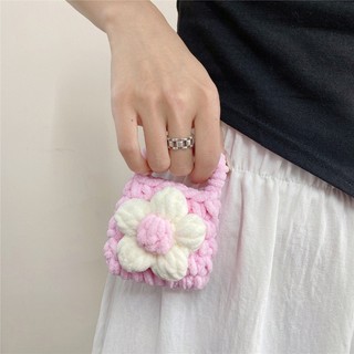 Bán Mini Móc Túi Dễ Thương Túi Tai Nghe Handmade Dệt Kim Tai Nghe Túi Bao Bảo Vệ Tai Nghe Bluetooth Vỏ Đa Năng Túi Xách