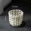 Giỏ nhựa mini kiểu nan tròn đựng đồ linh tinh decor nhỏ gọn xinh xắn 12.2x11cm