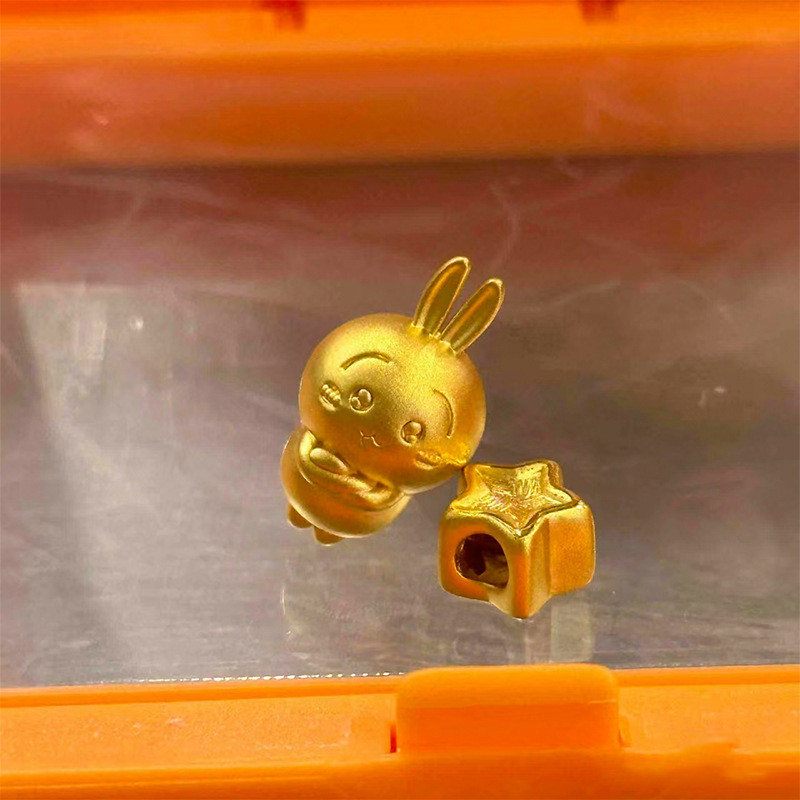 DIY Trang Sức Chiikawa Usaki Đính Hạt Giả Vàng Chiikawa Nhỏ Tám Cát Vàng Vòng Tay Chuyển Hạt