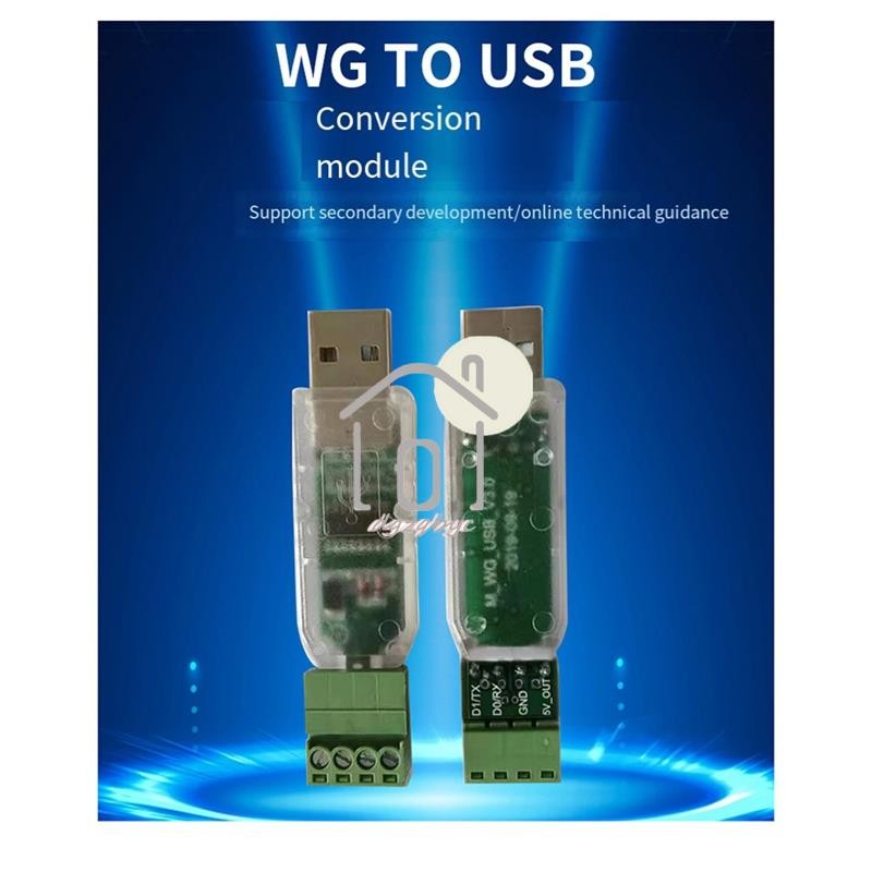Mô-đun chuyển đổi USB sang Wiegand 5V Hỗ trợ Wg26 Wg34 Wg37 Wg40