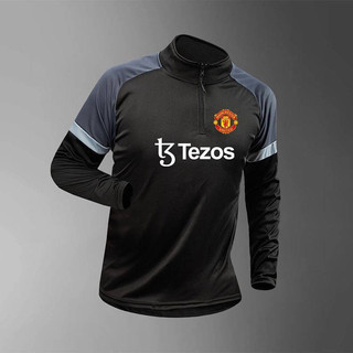 2425 New Barcelona Manchester City Real Madrid Training Wear Football Long Sleeve Quick-Drying Breathable Half Zipper Exercise Workout Clothes Men Yg6p