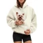 Áo hoodie nữ nỉ màu trơn, thiết kế túi trước tiện lợi