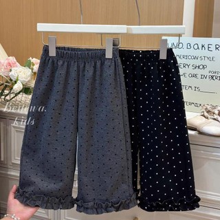 Mùa Thu Phiên Bản Hàn Quốc Bé Gái Rời Chấm Bi Quần Thường Ngày Bé Gái Ren Thời Trang Quần Ống Rộng
