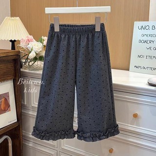 Mùa Thu Phiên Bản Hàn Quốc Bé Gái Rời Chấm Bi Quần Thường Ngày Bé Gái Ren Thời Trang Quần Ống Rộng
