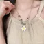 Vòng cổ hoa bốn màu phong cách mới, Dây buộc tay bằng đá tự nhiên giả màu hạt, Dây chuyền xương đòn vòng cổ phù hợp thời trang