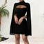 Váy dài tay đính sequin nữ váy cocktail cổ cao tay dài chảy phù hợp cho các bữa tiệc và othe