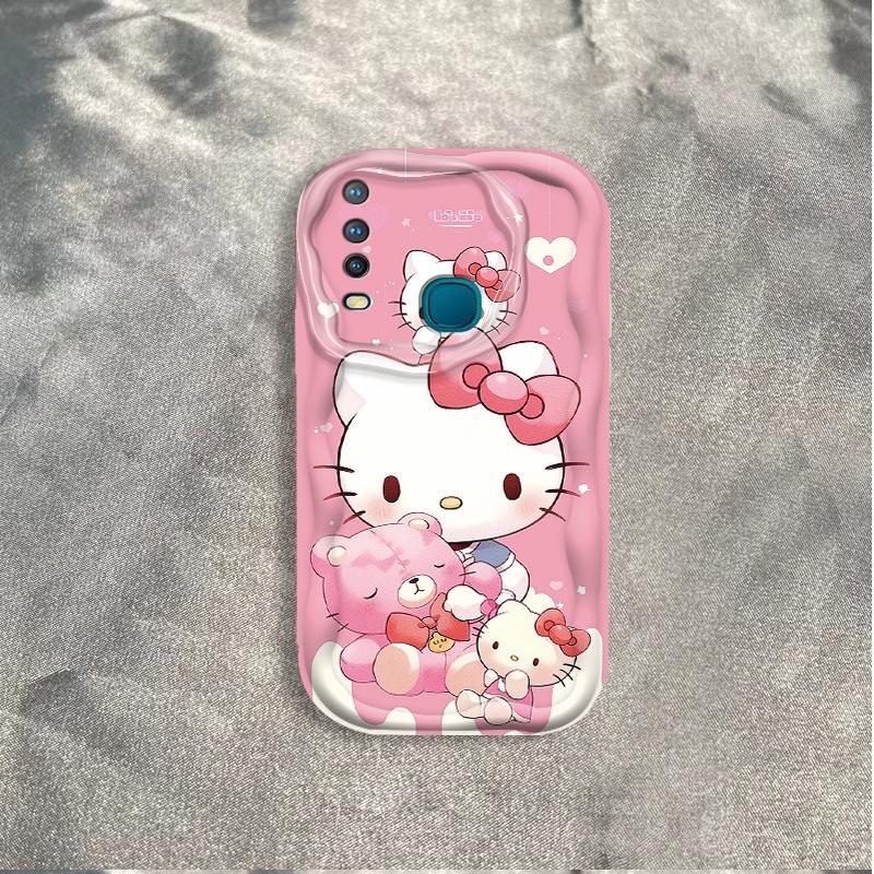 Vỏ Silicon Hoạt Hình Cho VIVO Y17 Y12 / Y12i Y15 1901 1902 1904 1940 Vỏ Điện Thoại Mềm 3D TPU Kitty Sinh Viên Chống Sốc